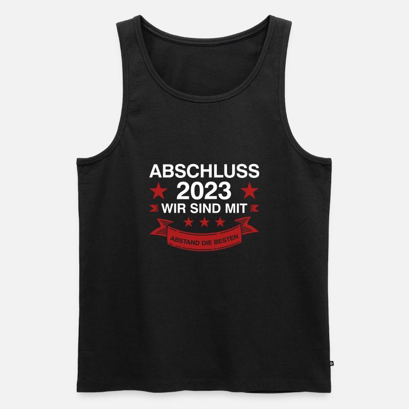 Abschluss 2023 Schule Absolventen Geschenk - Männer Premium Bio Tank Top - Schwarz