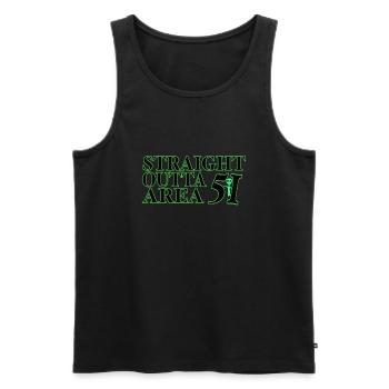 Straight Outta Area 51 - Men's Premium Organic Tank Top - black - Front - Michal (187cm)
