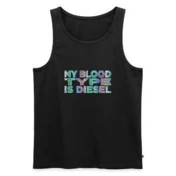 geek funny sayings tuning wrench a diesel mechanic - Männer Premium Bio Tank Top - Schwarz - Vorne - Michal (187cm)