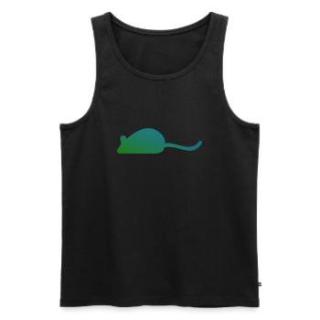mouse - Männer Premium Bio Tank Top - Schwarz - Vorne - Michal (187cm)