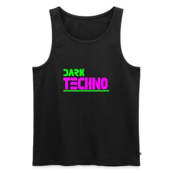 Düsterer Techno - Männer Premium Bio Tank Top - Schwarz - Vorne - Michal (187cm)