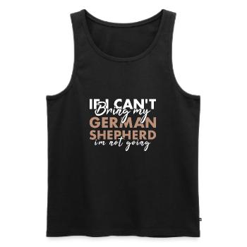 Si je ne peux pas amener mon berger allemand, je n’y vais pas - Débardeur bio Premium Homme - noir - Devant - Michal (187cm)