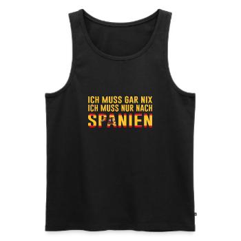 Spanien Spanier Spruch - Männer Premium Bio Tank Top - Schwarz - Vorne - AI Model Male 178 light (178cm)
