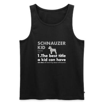 Schnauzer Kid Définition - Débardeur bio Premium Homme - noir - Devant - Michal (187cm)