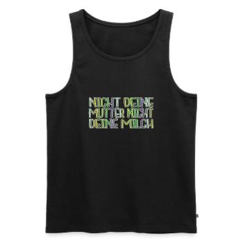 essen veganes essen lustig geburtstagsgeschenkidee - Männer Premium Bio Tank Top - Schwarz - Vorne - Michal (187cm)