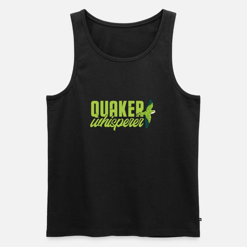 Quaker whisperer Quaker parrot lover - Männer Premium Bio Tank Top - Schwarz