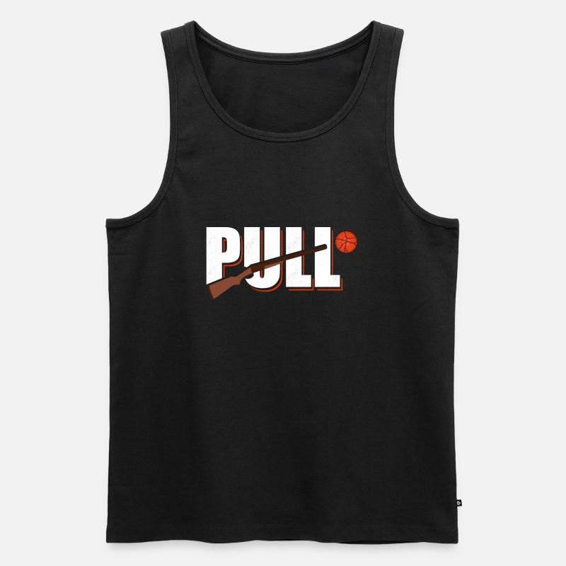 Pull Skeet Shooting Trapshooting - Men's Premium Organic Tank Top - black