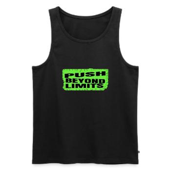 happy gift physical endurance - Männer Premium Bio Tank Top - Schwarz - Vorne - Michal (187cm)