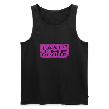 flavor enhancement quote gastronomic delight - Männer Premium Bio Tank Top - Schwarz - Vorne - AI Model Male 178 light (178cm)