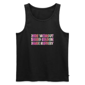 Beard Gang Christmas Beard Fear Harden - Men's Premium Organic Tank Top - black - Front - AI Model Male 178 light (178cm)