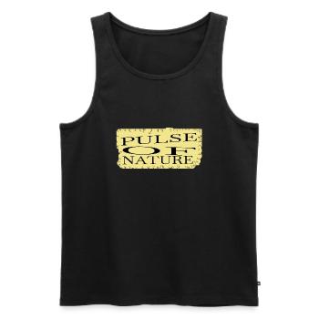 heartbeat symbolism wilderness exploration - Männer Premium Bio Tank Top - Schwarz - Vorne - AI Model Male 178 light (178cm)
