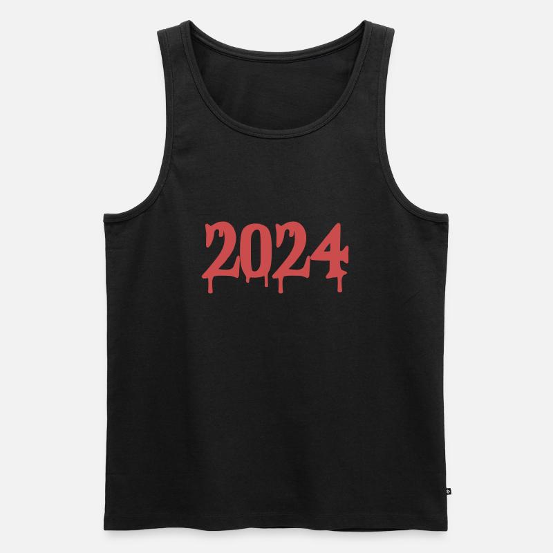 2024 - Männer Premium Bio Tank Top - Schwarz