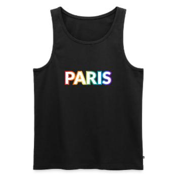 Gay Pride Paris Frankreich - Männer Premium Bio Tank Top - Schwarz - Vorne - AI Model Male 178 light (178cm)