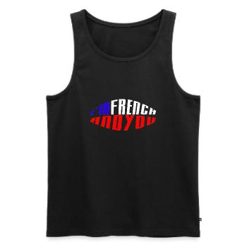 I am French and you - Men's Premium Organic Tank Top - black - Front - Michal (187cm)