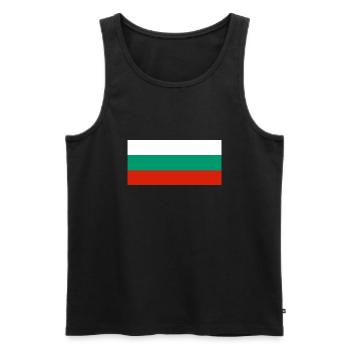 Bulgaria Bulgarian flag - Men's Premium Organic Tank Top - black - Front - Michal (187cm)