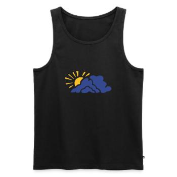 sonne - wolken - Männer Premium Bio Tank Top - Schwarz - Vorne - AI Model Male 178 light (178cm)
