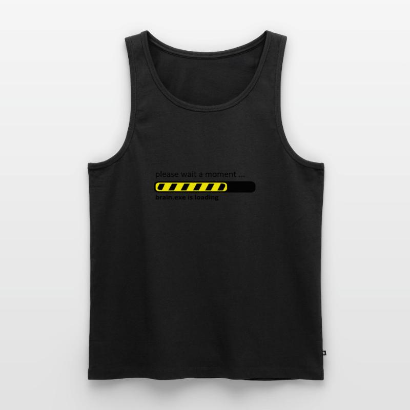 brain.exe is loading Brain Loading Geek Men's Premium Organic Tank Top