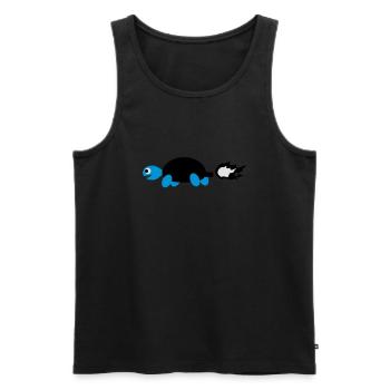 schildkroeteflame_f3 - Men's Premium Organic Tank Top - black - Front - Michal (187cm)