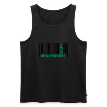 Barcode - Männer Premium Bio Tank Top - Schwarz - Vorne - AI Model Male 178 light (178cm)