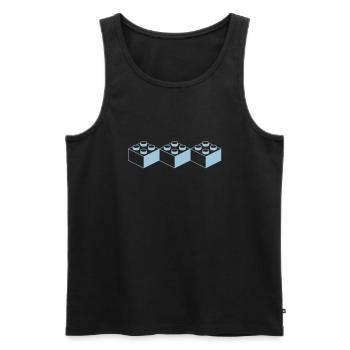 Trois pièces de jeu que les diamants à motifs - Débardeur bio Premium Homme - noir - Devant - AI Model Male 178 light (178cm)