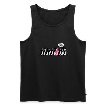 stay unique - Männer Premium Bio Tank Top - Schwarz - Vorne - AI Model Male 178 light (178cm)