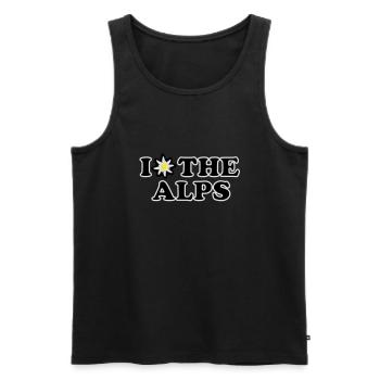 I love the Alps - Männer Premium Bio Tank Top - Schwarz - Vorne - AI Model Male 178 light (178cm)