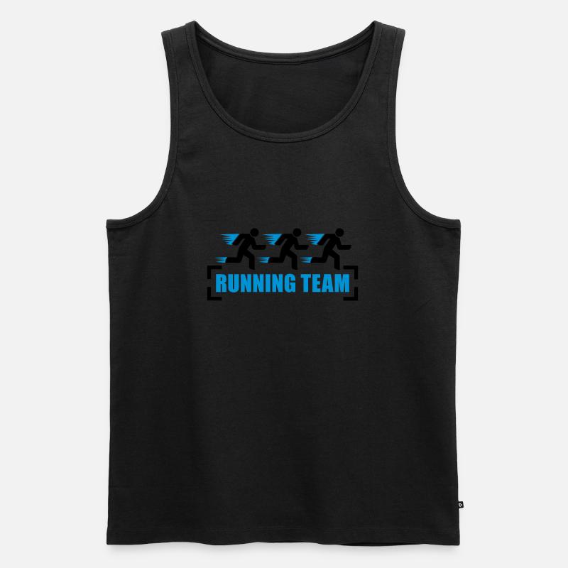 Running Team - Männer Premium Bio Tank Top - Schwarz