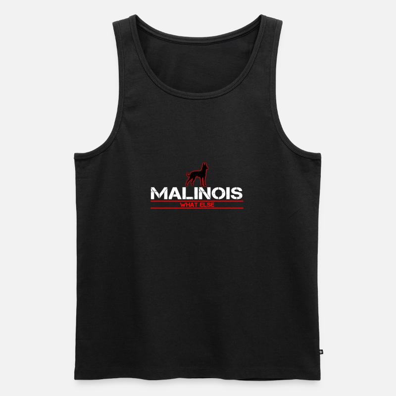 Malinois What else - Männer Premium Bio Tank Top - Schwarz