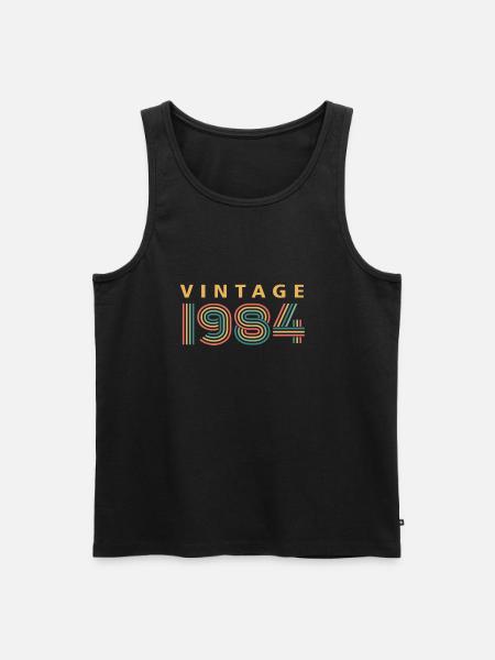 millésime 1984 - Débardeur bio Premium Homme - noir