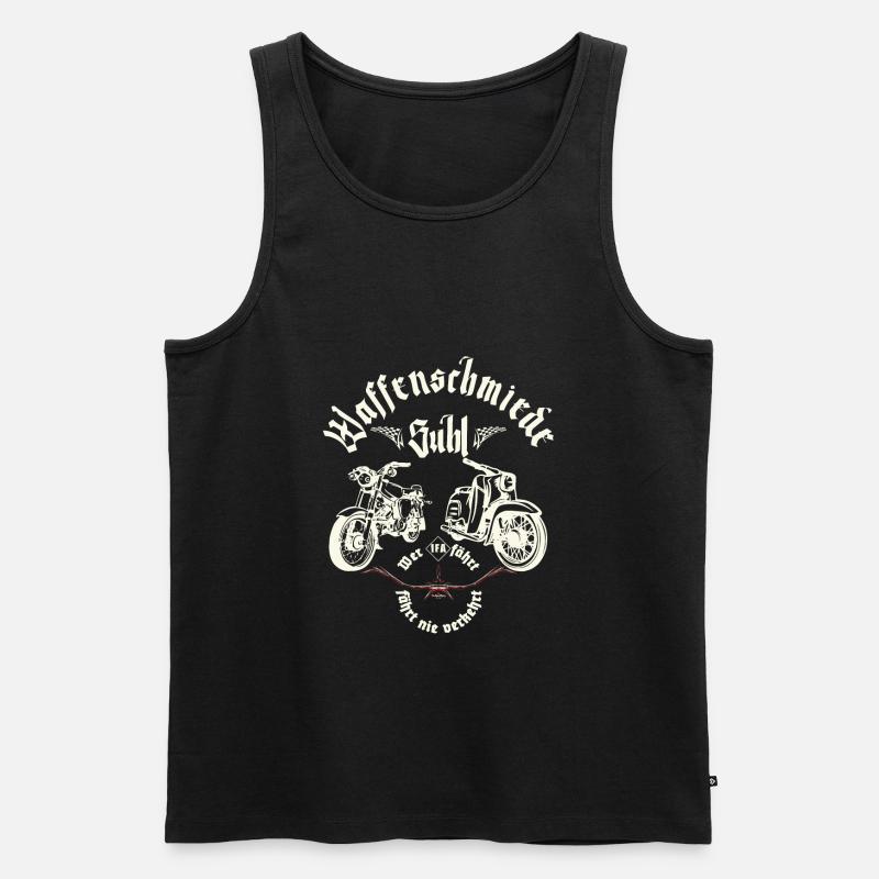 Simson - Waffenschmiede Suhl - Ostalgie - DDR - Männer Premium Bio Tank Top - Schwarz
