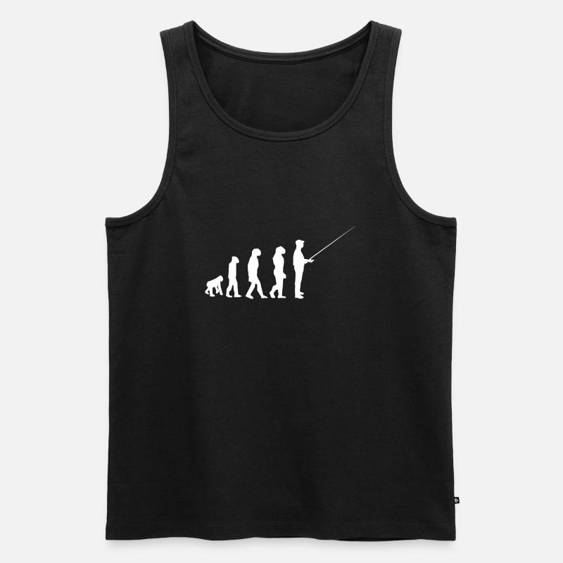 Entwicklung der Fischerei - Männer Premium Bio Tank Top - Schwarz