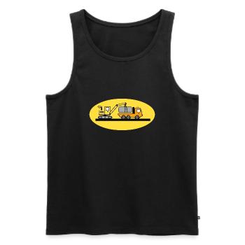 Bagger - Männer Premium Bio Tank Top - Schwarz - Vorne - Michal (187cm)