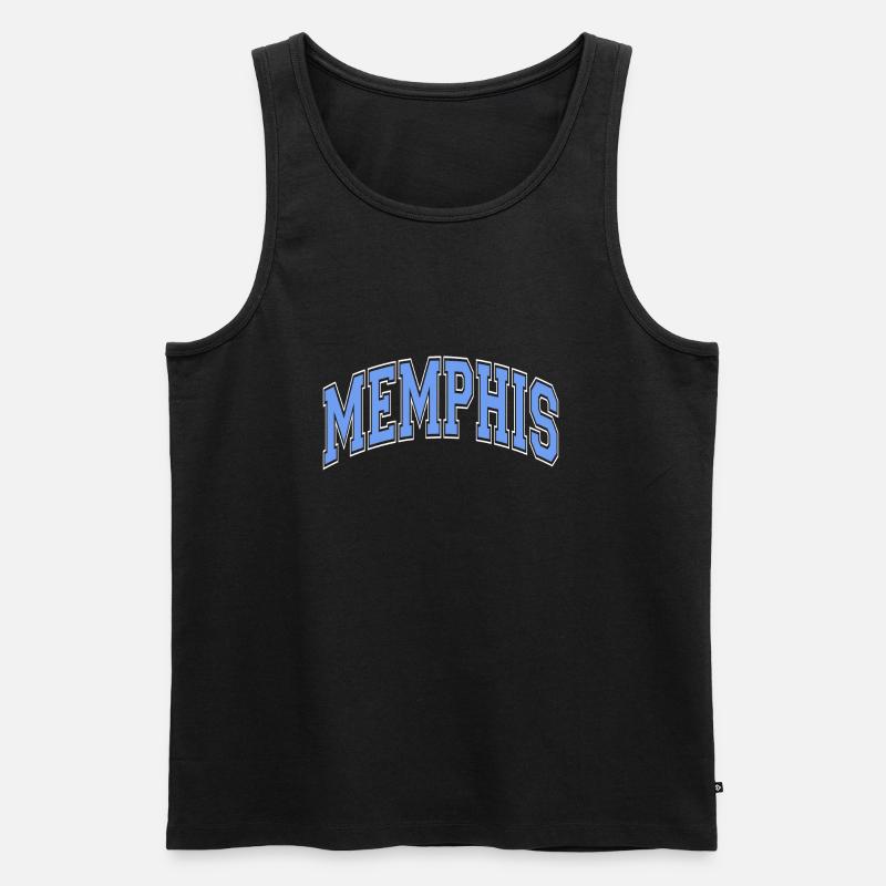 Memphis - Männer Premium Bio Tank Top - Schwarz