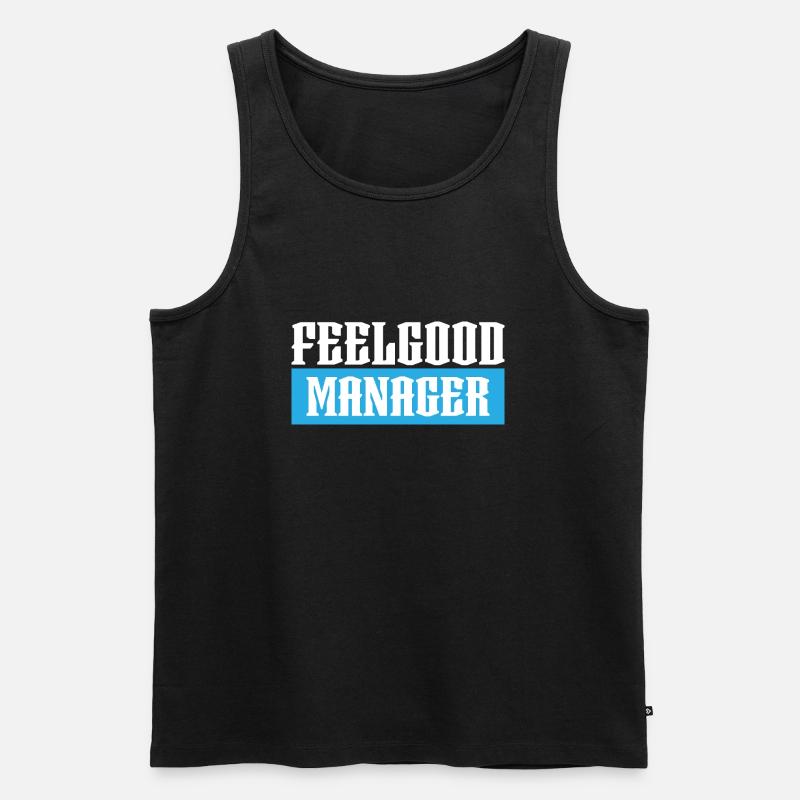 Feelgood manager tshirt schwarz - Männer Premium Bio Tank Top - Schwarz