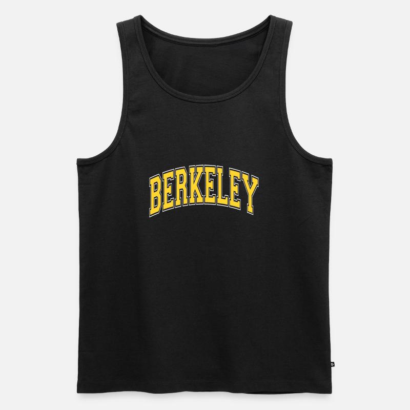 Berkeley - Männer Premium Bio Tank Top - Schwarz