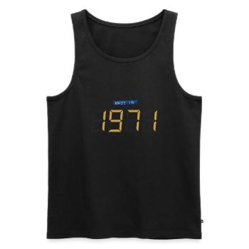 Made in 1971 - Débardeur bio Premium Homme - noir - Devant - Michal (187cm)