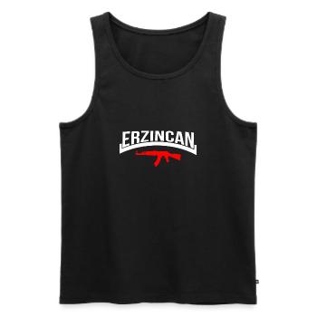 Erzincan ak - Männer Premium Bio Tank Top - Schwarz - Vorne - Michal (187cm)
