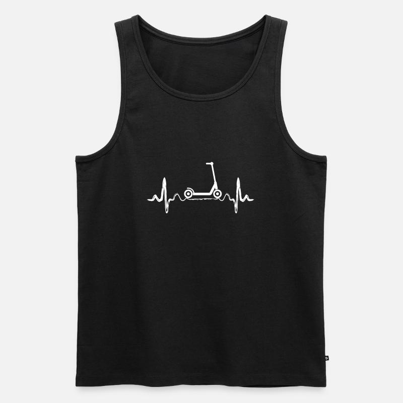E-Scooter Roller - Männer Premium Bio Tank Top - Schwarz