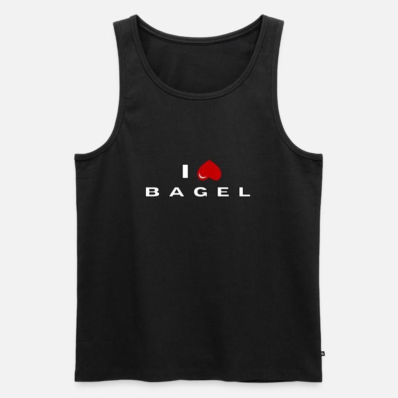 Ich hasse Bagel - Männer Premium Bio Tank Top - Schwarz