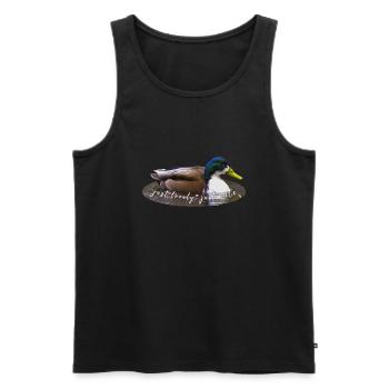 just lovely just cute - Men's Premium Organic Tank Top - black - Front - AI Model Male 178 light (178cm)