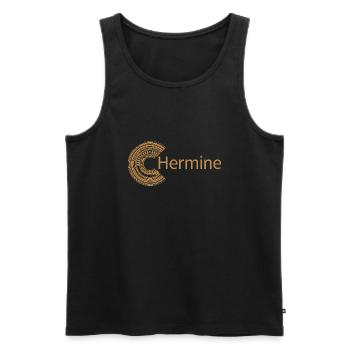 Für Hermine - Männer Premium Bio Tank Top - Schwarz - Vorne - Michal (187cm)