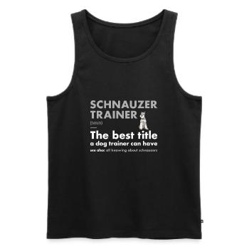 Schnauzer Trainer Definiton - Débardeur bio Premium Homme - noir - Devant - Michal (187cm)