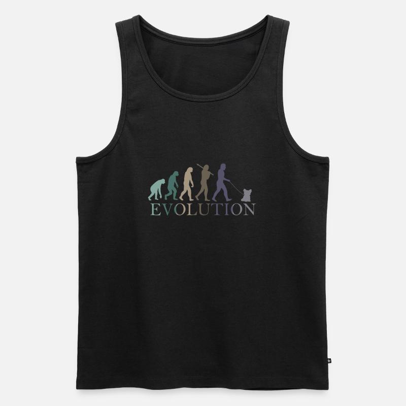 EVOLUTION Yorkshire Terrier - Männer Premium Bio Tank Top - Schwarz