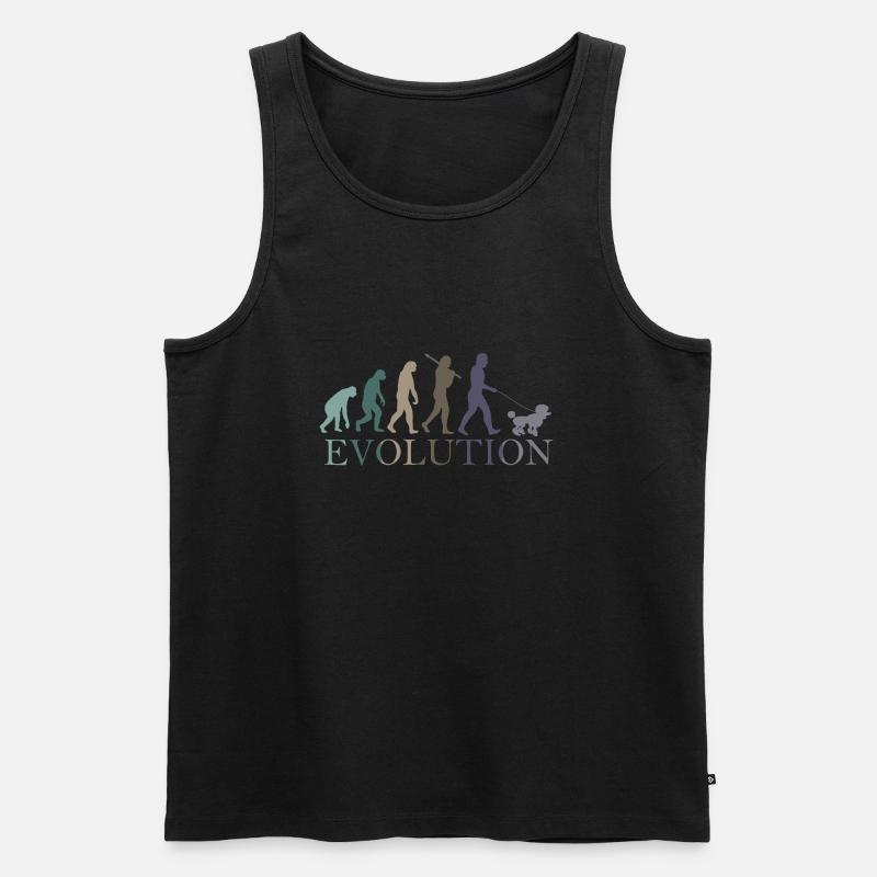 EVOLUTION POODLE - Men's Premium Organic Tank Top - black