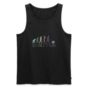 EVOLUTION POMERANIAN - Männer Premium Bio Tank Top - Schwarz - Vorne - AI Model Male 178 light (178cm)