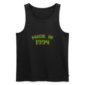 Made in 1994 - Men's Premium Organic Tank Top - black - Front - AI Model Male 178 light (178cm)