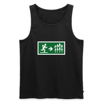 exit to the forest - Men's Premium Organic Tank Top - black - Front - AI Model Male 178 light (178cm)