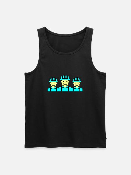 Construction Worker Pixel 02 - Men's Premium Organic Tank Top - black