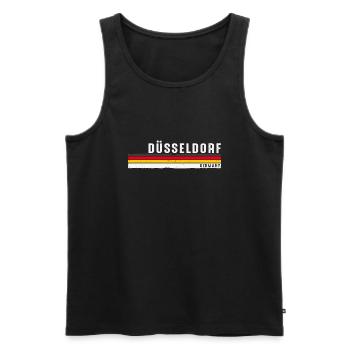 Classic Retro Düsseldorf - Germany Pride - Men's Premium Organic Tank Top - black - Front - Michal (187cm)