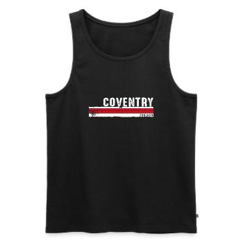 Coventry England Vintage Design for man, woman - Men's Premium Organic Tank Top - black - Front - Michal (187cm)